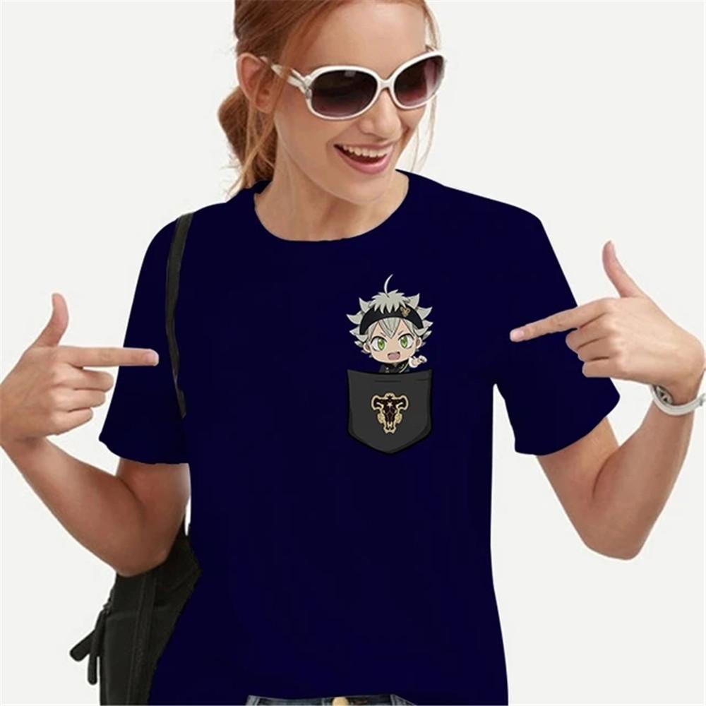 Maglietta Divertente per Donne Adolescenti T-shirt Abbigliamento Vintage Streetwear Uomo Tasca Intelligenza Fumetto Quotidiano Stile Harajuku Moda