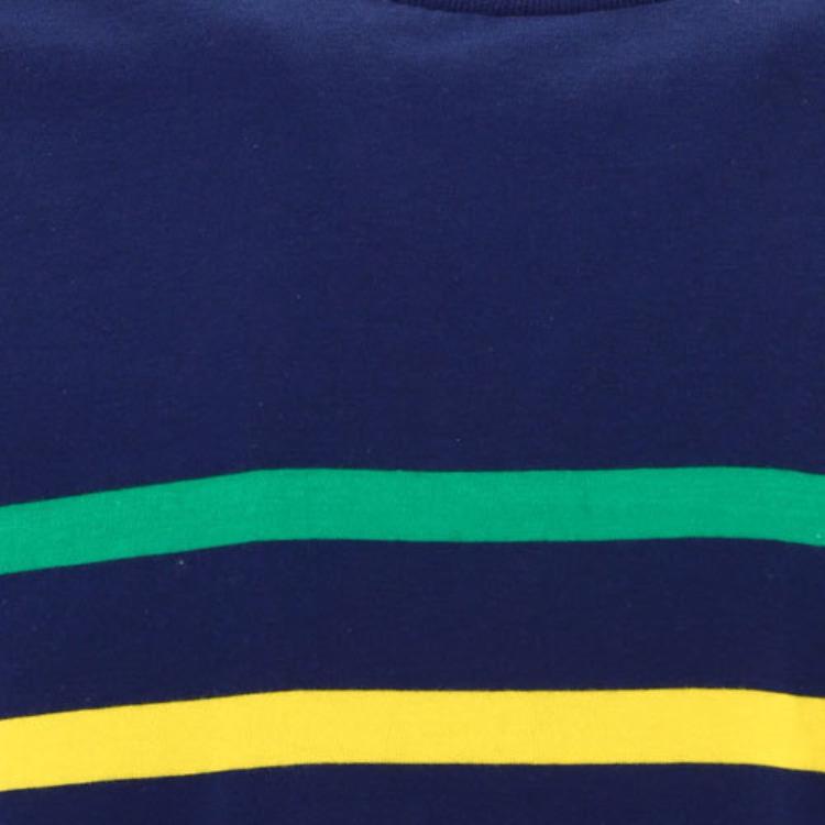 Polo Ralph Lauren SS22 Tricou cu mânecă scurtă cu gât rotund cu dungi Bărbați Topuri Albastru 860413-001