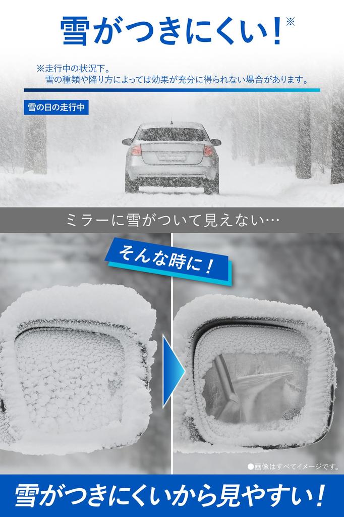 Carmate Ultra Car Film for Side Mirrors Zero Wiper Film Type C204 Water-Repellent (2-Pack) - Long-Lasting, Rain-Resistant,