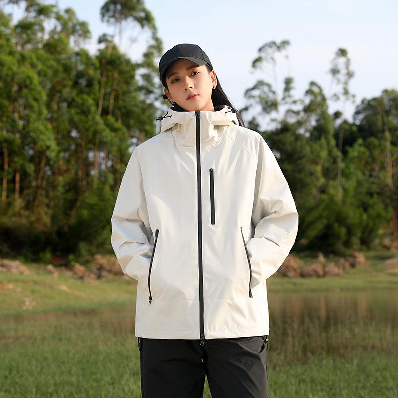 

Unisex Windproof Waterproof Hooded Jacket for Spring & Autumn XL армія зелений колір