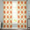 Retro Modern Tulle Curtains Printed Sheer Drapes for Living Room Bedroom Balcony Hall Home Decor Fashion
