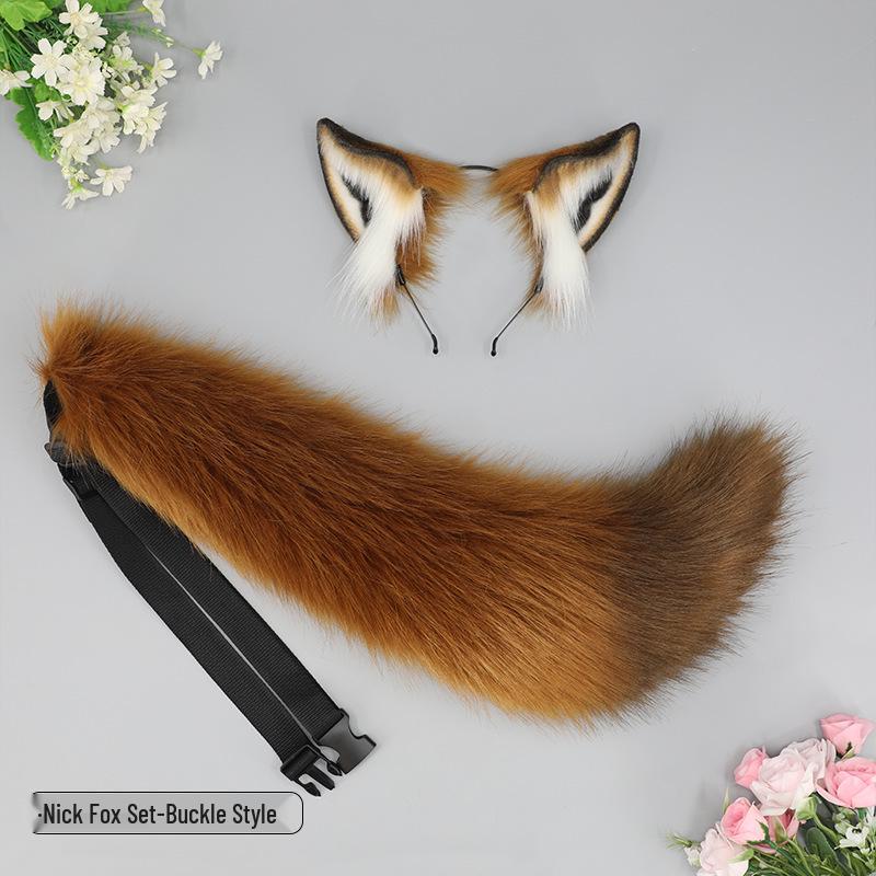 Plush Fox Ear Headband - Cute Cosplay Animal Hair Accessory