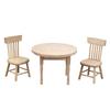 Handcrafts Wooden Doll House Dining Table Set With Miniature Chair Model Figurine For 1/12 Scale Craft Project Decors