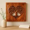 Tree of Life Heart Wall Panel 40x40cm