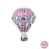 925 Silver Classic Purple Retro Heart Shape Lotus Angel Pattern Charms Beads Fit Necklace Bracelets Pendant DIY Jewelry