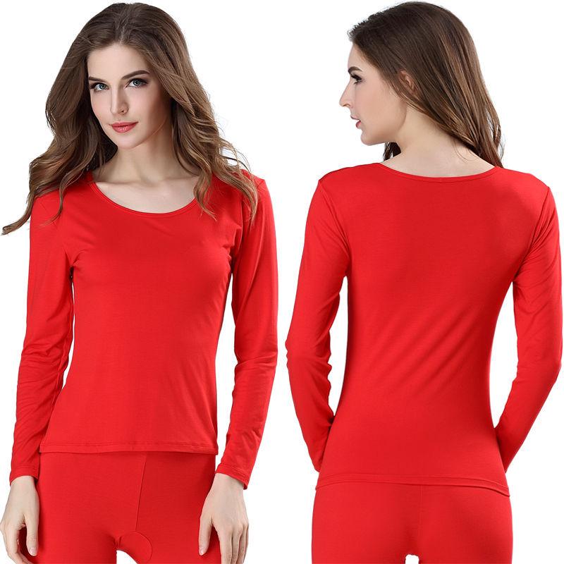 Women's Autumn Cotton Slim Fit Base Layer Set - Top and Pants