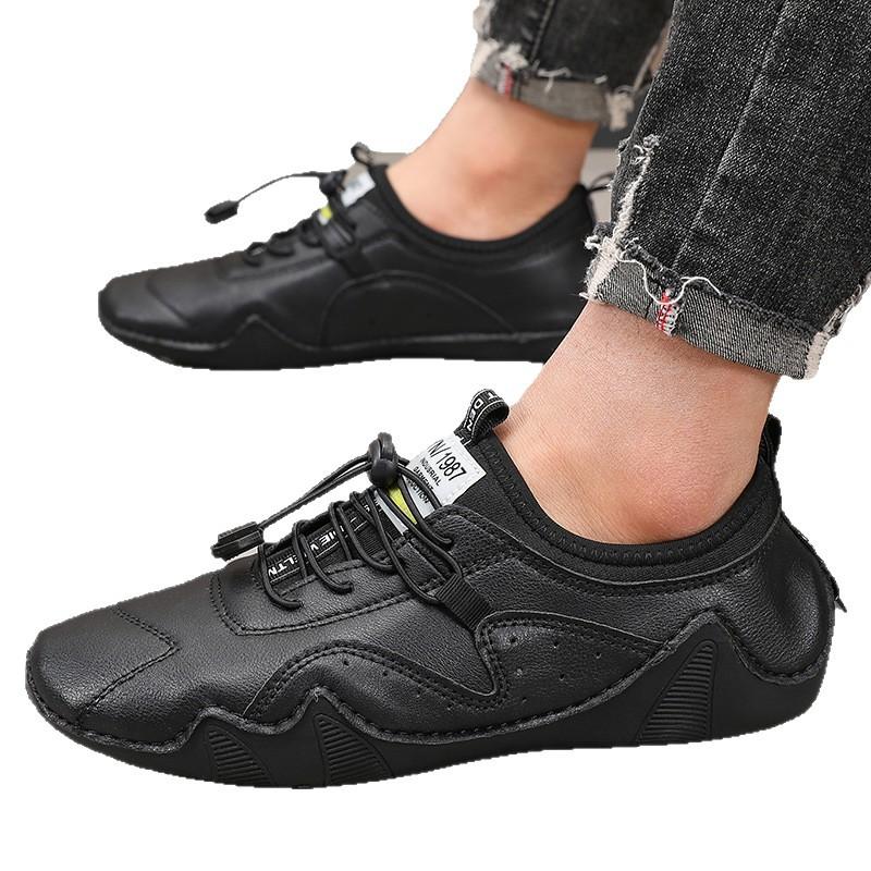 Casual Leather Shoes Large Size Men's Shoes Spring and Summer New Men's Microfiber Casual Shoes British Direct Sales Casual Versatile