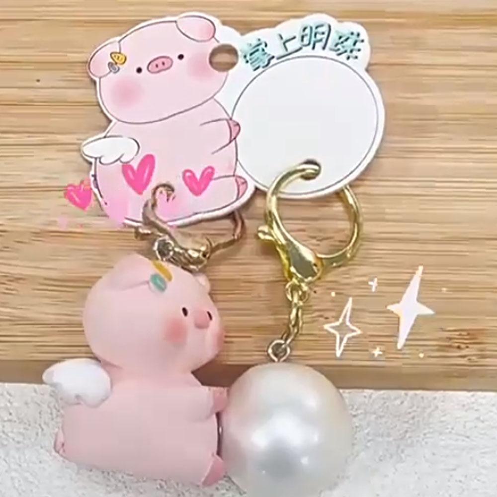 Harz Tier Pärchen Anhänger Magnetisch Rucksack Schlüsselanhänger Lustig Perle Schwein Schlüsselanhänger Party