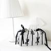 Ribbon Tissue Bag Drawstring Adjustable Storage Bag Practical Fabric Tissue Box  Home