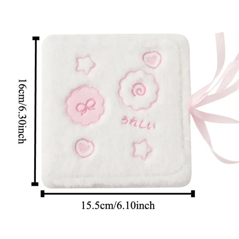 Kawaii Pink Plush Photo Album 3 inch Kpop Card Fluffy A5 Photo Card Binder Cute Collection Book Fashion Girl Gift  Wholesales