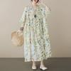 2023 Summer Pastoral Flowy Fairy Plus Size Women's Short Sleeve Dress