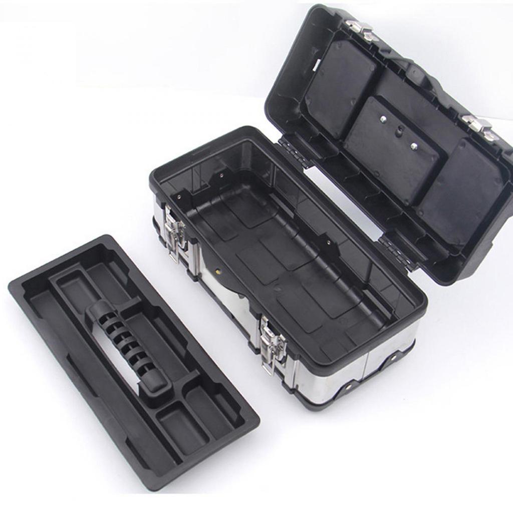 Heavy Duty Steel Toolbox for Home and Garage Organization - Secure Storage Solution with Layers