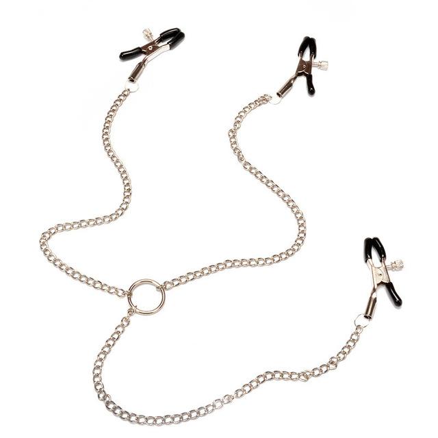 Bdsm Bondage Choker Collar with Nipple Clamp Breast Clip Chain Fetish Slaves Flirt Adult Games Erotic Tools Sex Toys for