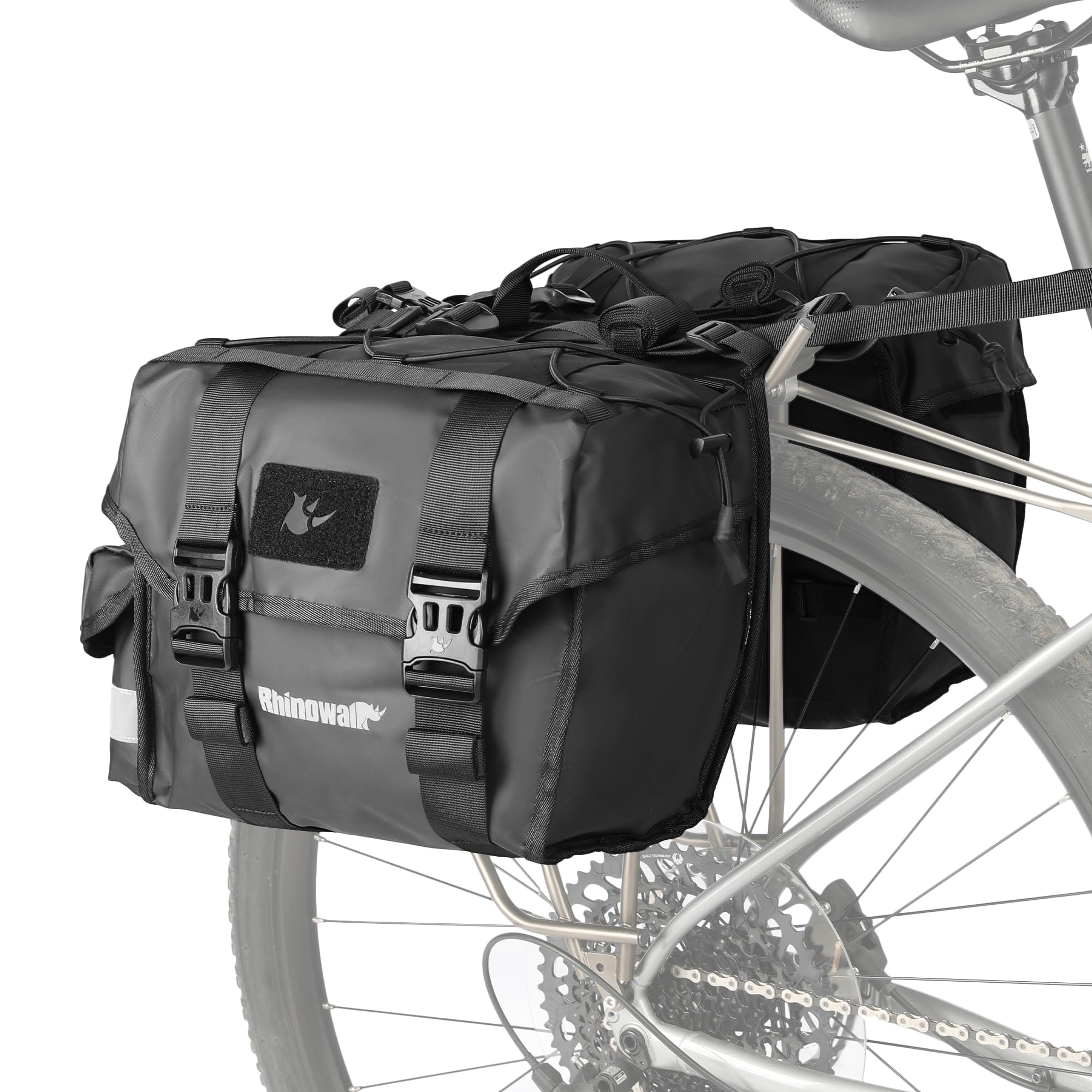 

Rhinowalk Bicycle Pannier Bags, Rear Rack Bags, 22/40/50L Cycling Saddlebags, Luggage Storage Bags for Long Distance Cycling, with Rain Cover
