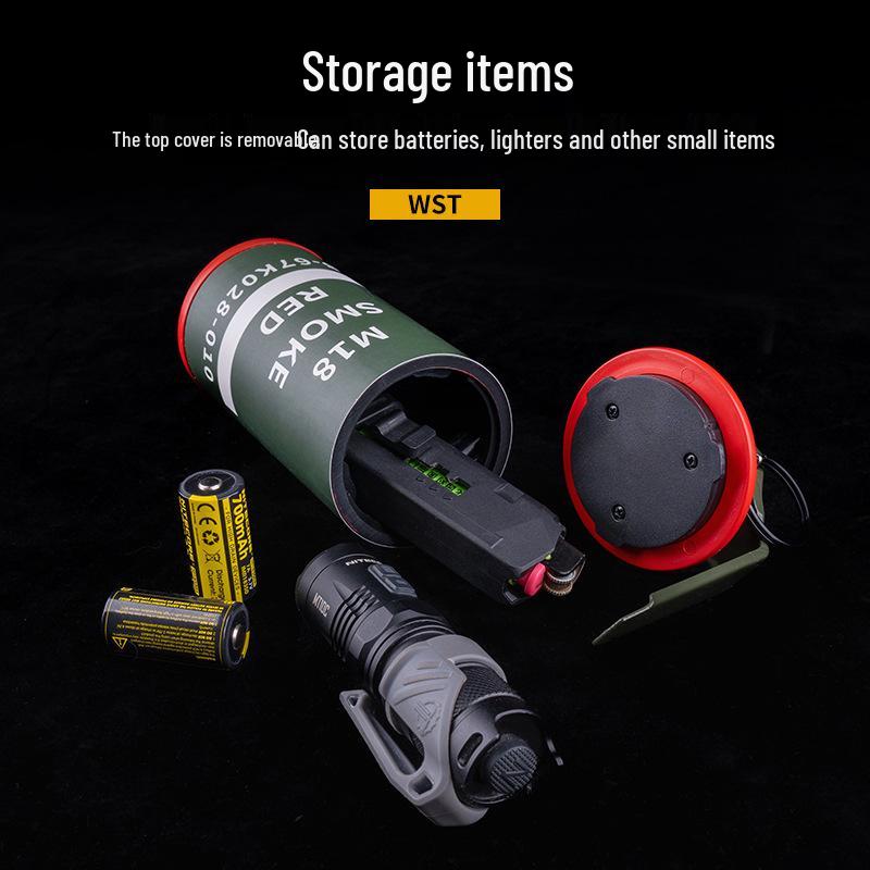 M18 Smoke Grenade Ejectable Pull Ring Prop for Cosplay & Storage