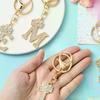 Unique Crown Crystal Rhinestones A-Z Letters Pendant Keychains For Men Women 26 Alphabet Car Key Ring Name Jewelry Keyrings Gift