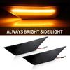 2PCS For 10th generation Honda Civic 2016-2020 Clear & Smoked LED Side Blinker Indicator Marker Light Black Smoked Lens