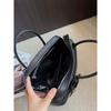 2025 New leather women's bag first layer swift leather pleated bowling light luxury large capacity portable shoulder bag