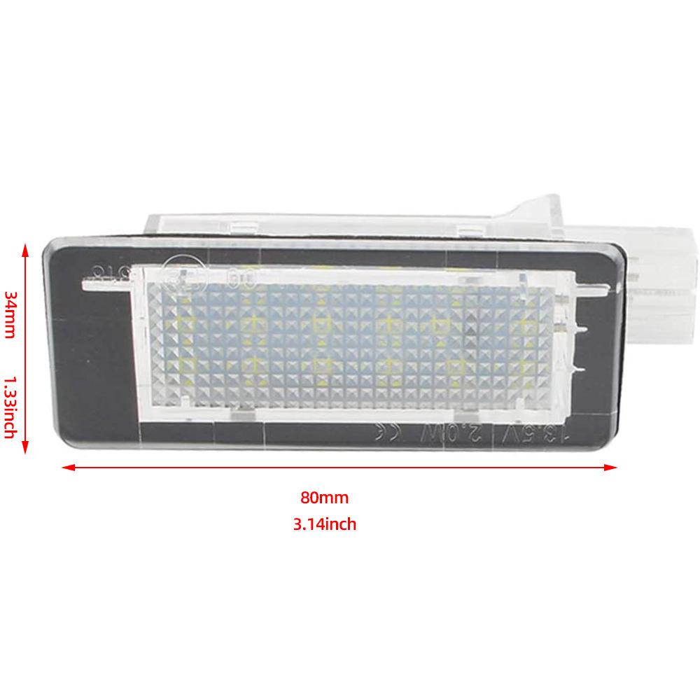 2er-Pack Schwarze 18-LED-Kennzeichenleuchten für Renault Espace MK4 & Scenic MK2 (2003-2010)