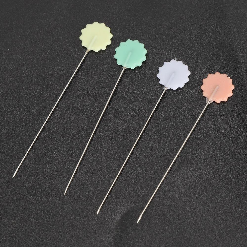 200pcs Multicolor Straight Pins Flower Head Craft Positioning Pins Quilting Pins  For Crafting