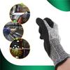 A20F-Level 5 Cut Resistant Gloves 3D Comfort Stretch Fit, Durable Power Grip Foam Nitrile, Pass  Food Contact, Smart Touch, T