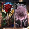 Cartoon-Rosen-Handyhülle für Samsung Galaxy S24 S23 S22 S20 S21 FE Ultra S10 S10E S9 S8 Plus 5G Silikon Weiche Hülle Coque Capas