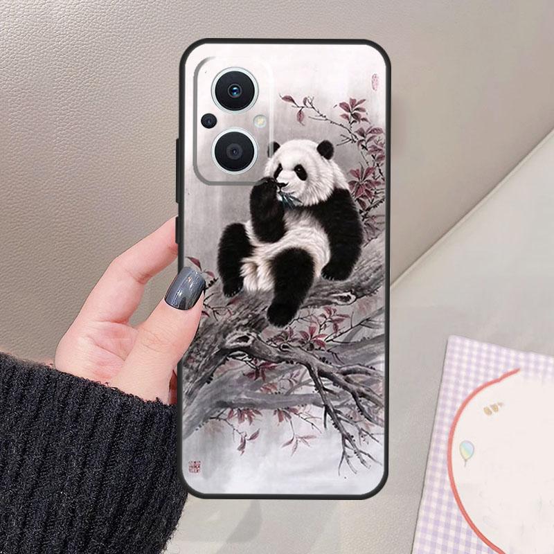 Chinese Bear Panda Funda For OPPO Reno 13 11 12 14 Pro 13F 14F 12F 11F 7 8 Lite OPPO Find X5 X6 X8 X9 Pro Case