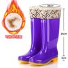 Tall women's rain boots fashion classic rain shoes mother kitchen non-slip wear-resistant waterproof shoes women's rubber shoes overalls cotton shoes