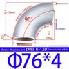Fiting Cot 90 de Grade din Oțel Inoxidabil 304