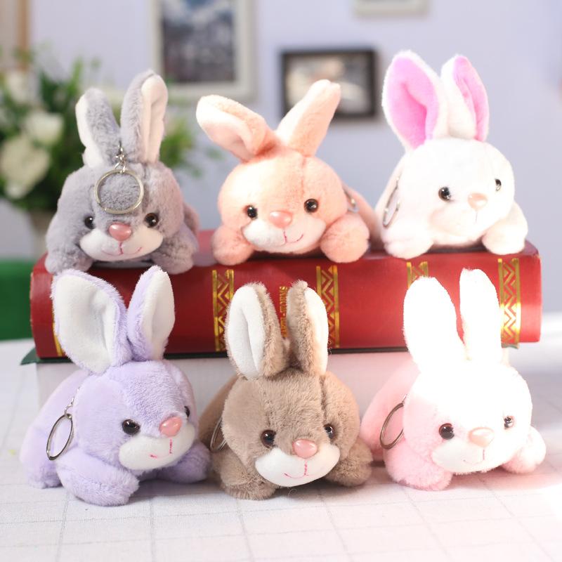 Kleiner Niedlicher Hase Anhänger Hase Plüschtier Schlüsselanhänger Kleiner Weißer Hase Taschenzubehör Rucksack Hängedekoration Mädchen