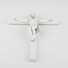 DevotedWalls Handmade White Crucifix for Wall Decor White Crucifix Spiritual Gift Stone Finish 9 Inches Heigh Wall Crosses Jesu