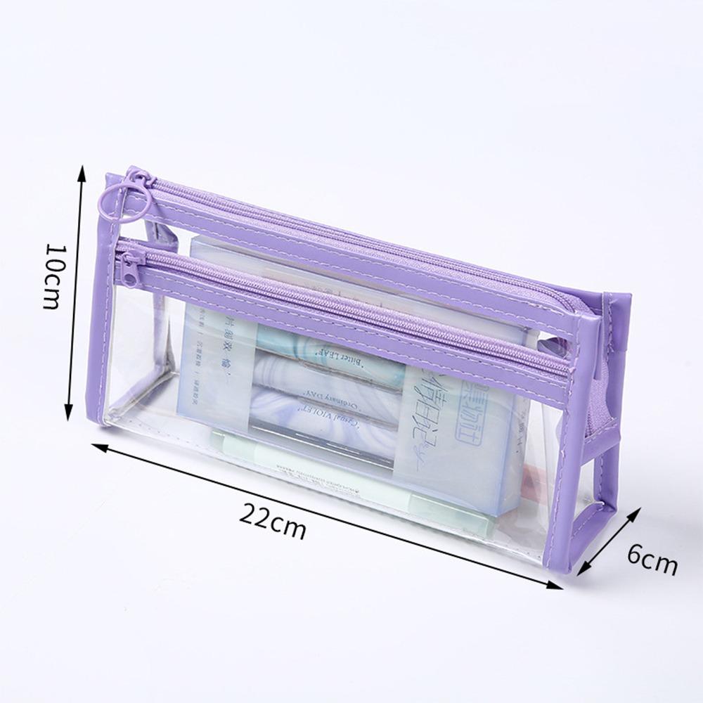 Wasserdichtes Mäppchen PVC Schreibwarentasche Einfache Aufbewahrungstasche für Schreibwaren Geschenk