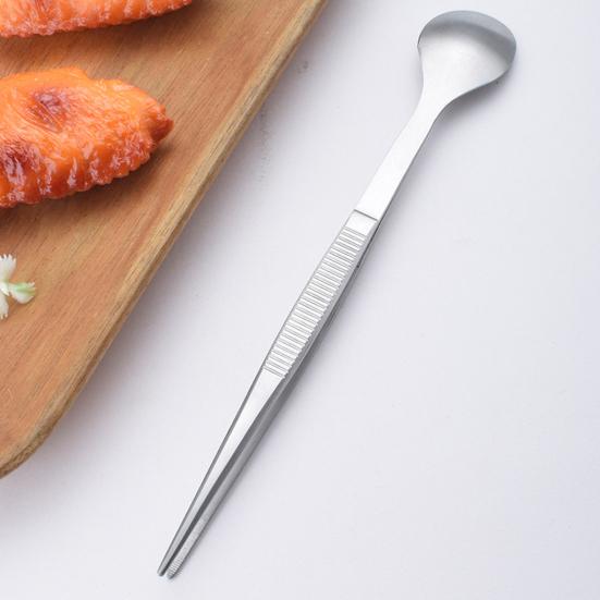 Probierlöffel Ergonomischer Griff Kochlöffel Pinzette Multifunktionales Kochwerkzeug zum Präzisen Würzen Testen Grillen Braten Salat