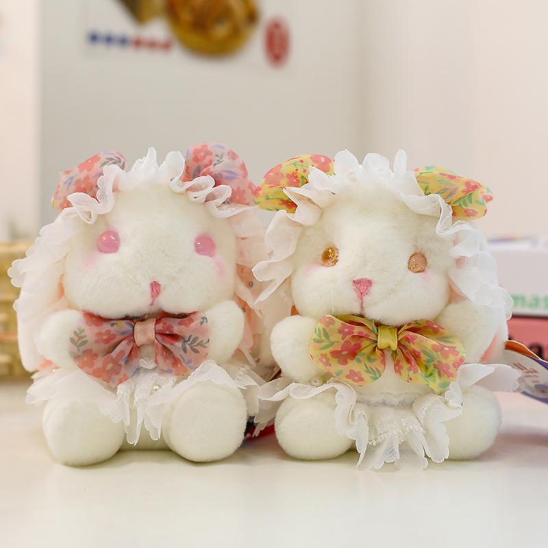Super Cute Lolita Rabbit Plush Pendant for Best Friend Birthday Gift Sakura Rabbit Confession Doll Backpack Hanging Decoration