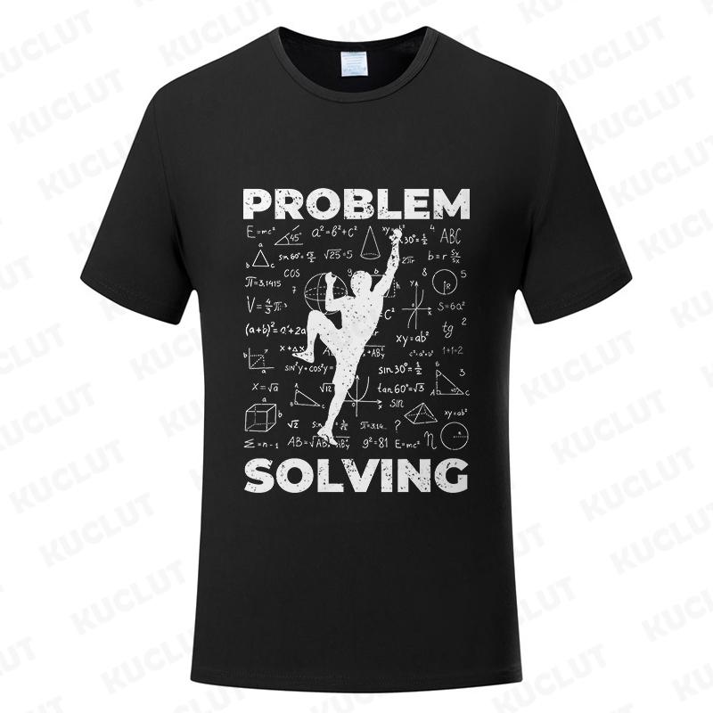 Rock Climbing T Shirt for Women Men Bouldering Tees Problem Solving Math Tops Sport Climber Tshirt Short Sleeve Unisex Clothing