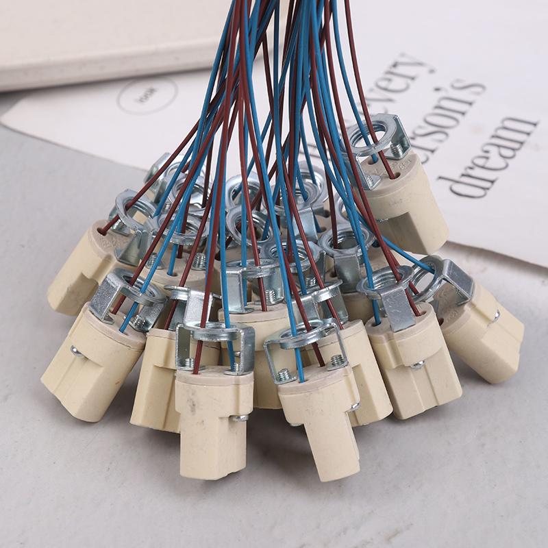 10/20Pcs G9 Light Bulb Socket Ceramic Lamp Base Holder Connector Led Halogen Light Led Lamp Bulb Holder Base Fixture