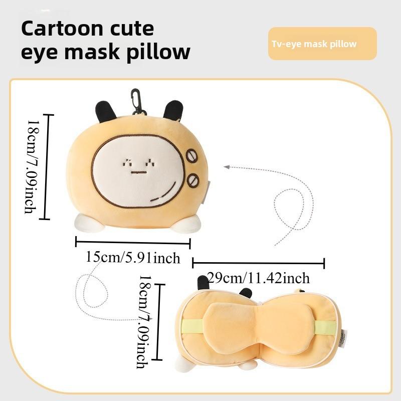 Cartoon Eye Mask Bag Light Blocking Storage Eye Mask Travel Portable Hanging Luggage Neck Pillow Multifunctional