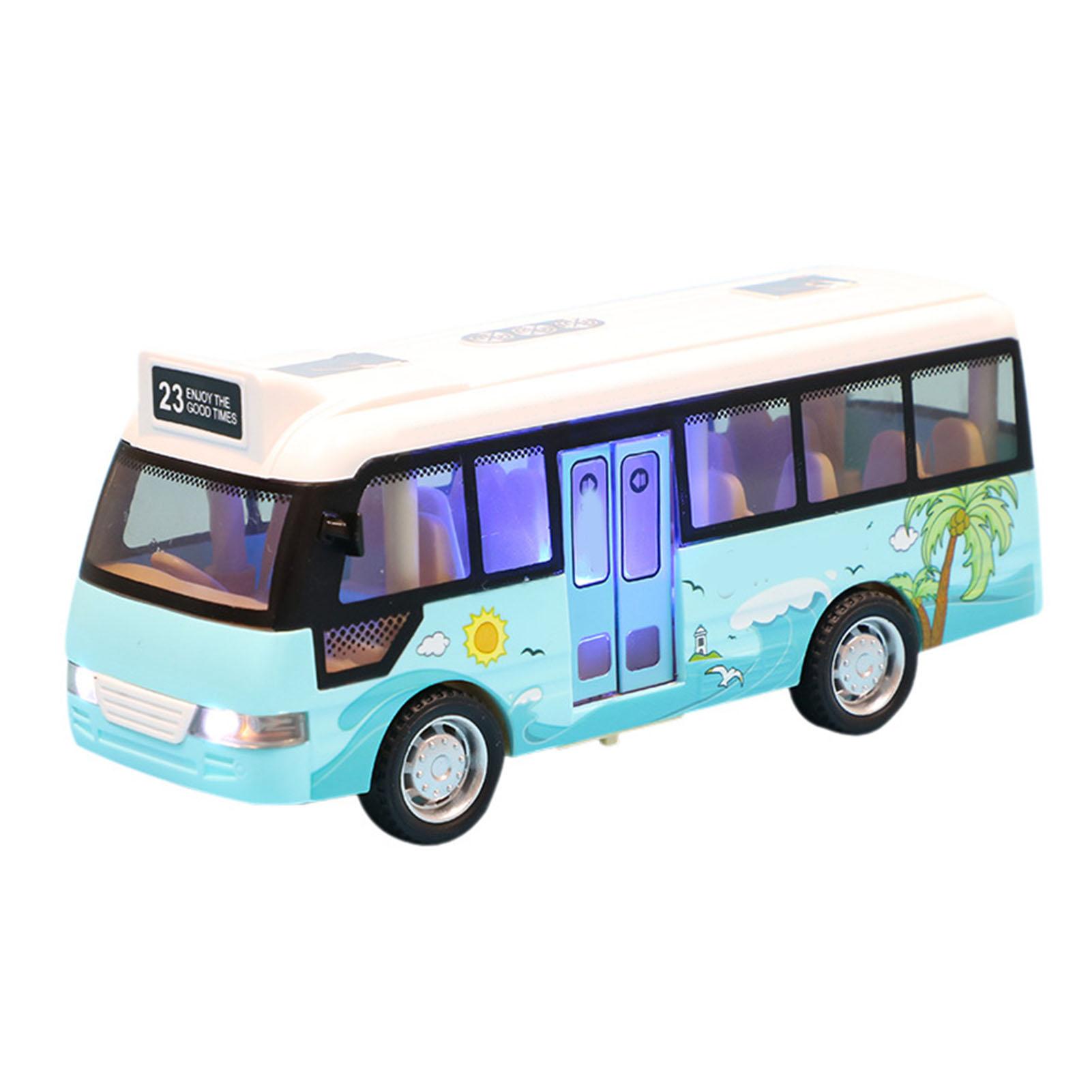 

Children Sound and Light City Bus Toy Simulation Model Cars Toy with Openable Door