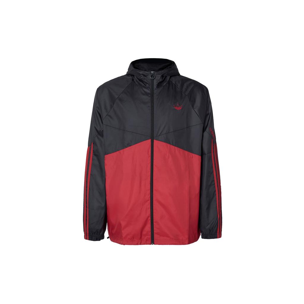 Adidas Originals Trefoil Colorblock Hoodie Jacket Men Outerwear Victory-Red H13910