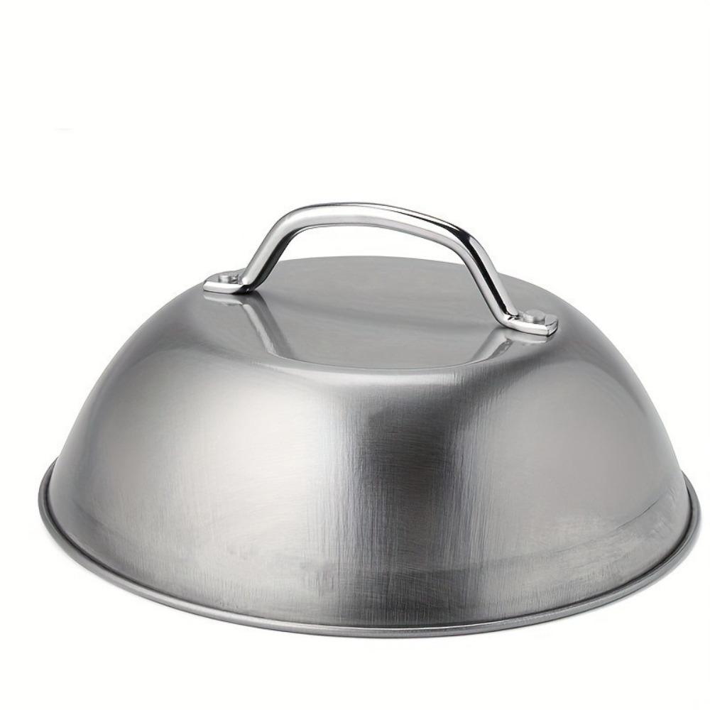 Stainless Steel Oven Squeegee Cover Arched Round with Handle Cheese Melting Dome Barbecue Tools 6/9inch Steak Pot Lids Cover