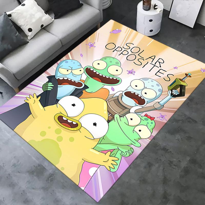 1pc Solar Opposites, Cartoon Network, Sci Fi Comedy Office Carpet Soft Polyester Entrance Carpet Was