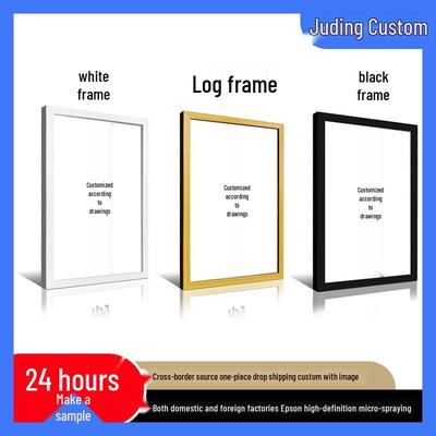 Pintura a Óleo Decorativa Minimalista Exclusiva para Quarto Preto e Branco