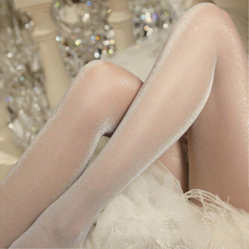 Sexy Women's Tights Female Hosiery Shiny Pantyhose Lingerie Anti Hook Fashion Summer Thin Transparent Glitter Tight Stockings