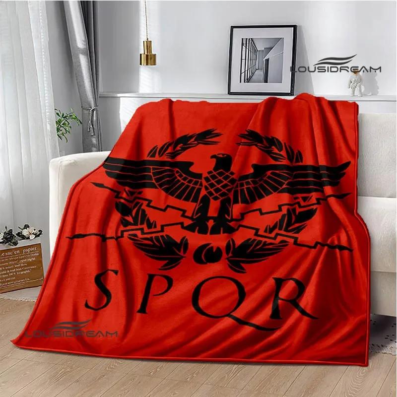 Mantas con el logotipo impreso de Roman SPQR, manta cálida para niños, manta suave y cómoda, mantas de viaje para el hogar, regalo de cumpleaños