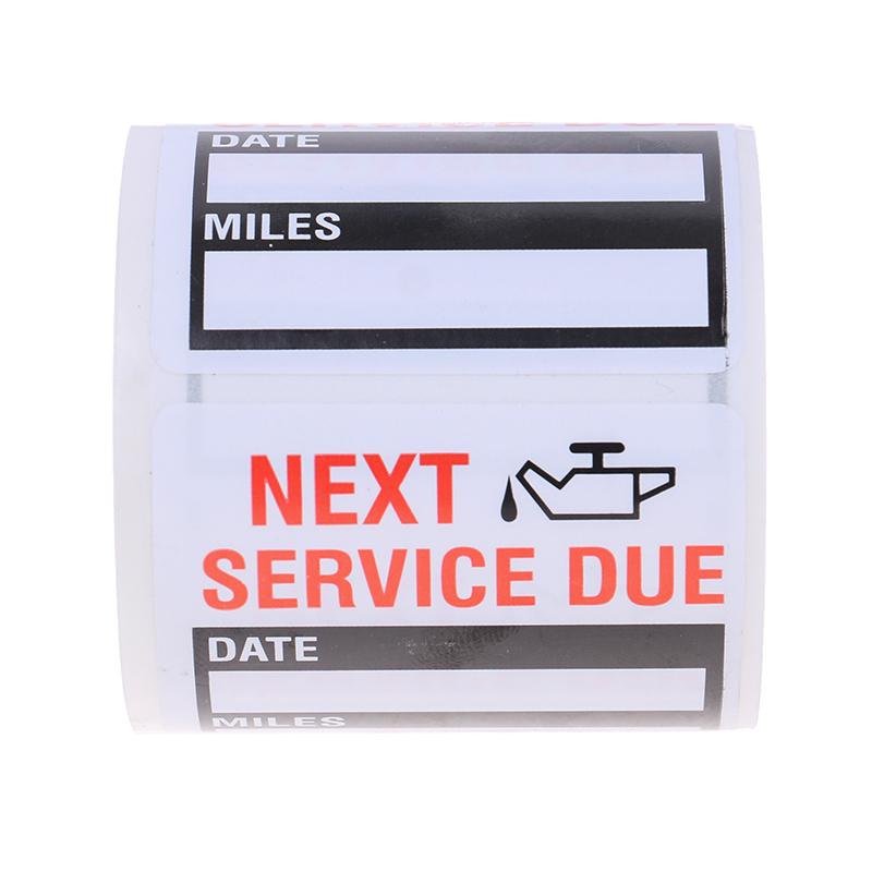 Transparentní nálepka s připomenutím výměny oleje Speciální design malé velikosti