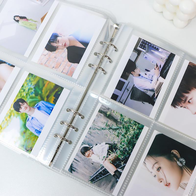 Álbum de Cartas Espessado para Colecionar Estrelas: Armazenamento de Fotos Transparente de Alta Definição Multigrelha para Cartões de 3/4/5 Polegadas