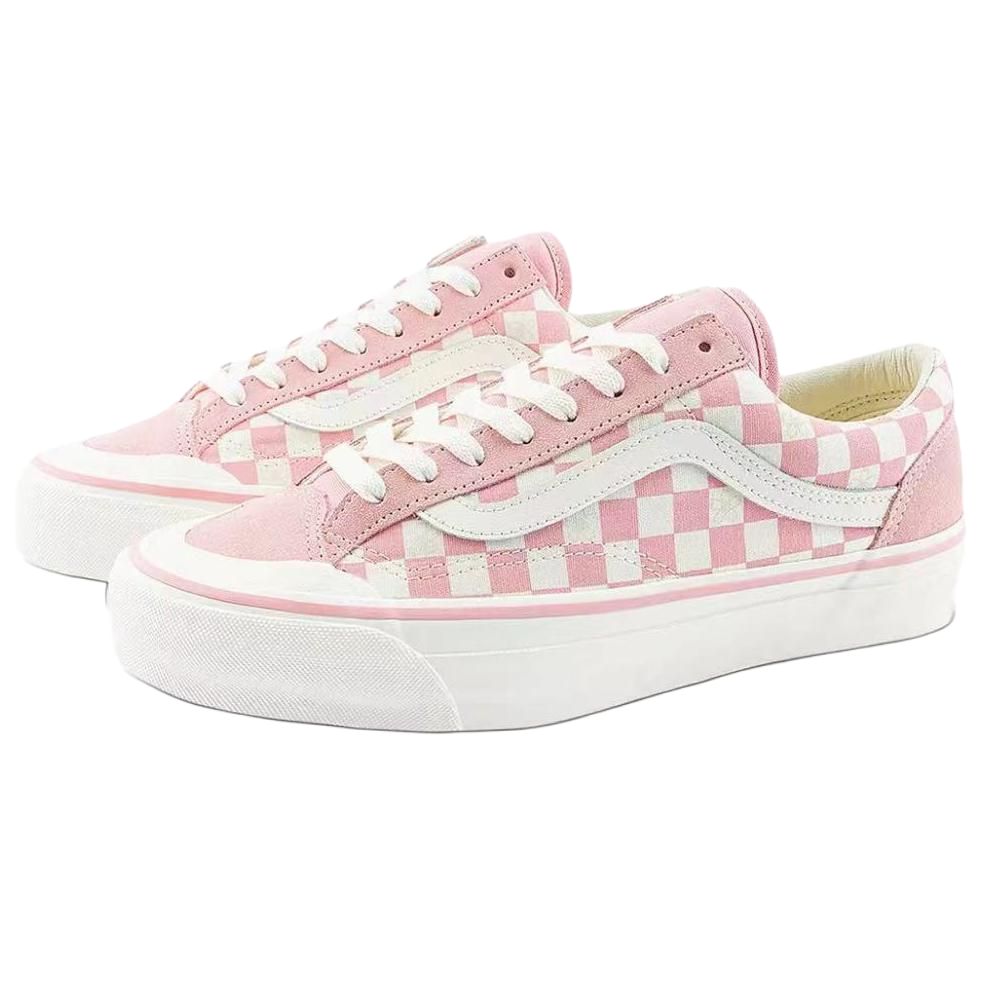 Vans Old Skool Reissue 136 Comfortable Low-Top Canvas Shoes Unisex Sneakers Pink White VN000MT6EBQ