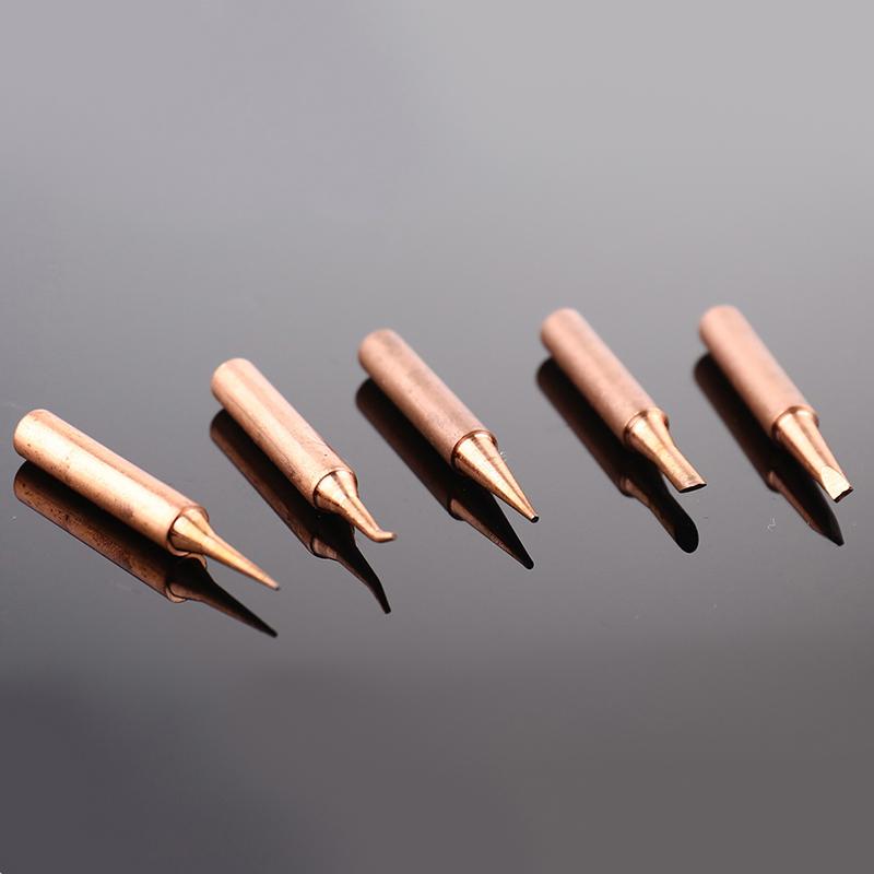 5Pcs Pure Copper Iron Tip Soldering Tip Rework Station Welding Head Soldering