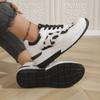 Fashion New Round Toe Thick Sole Lightweight Casual Fashion Walking Shoes Lace Up Comfortable Spring Running Sneakers Zapatos De Mujer