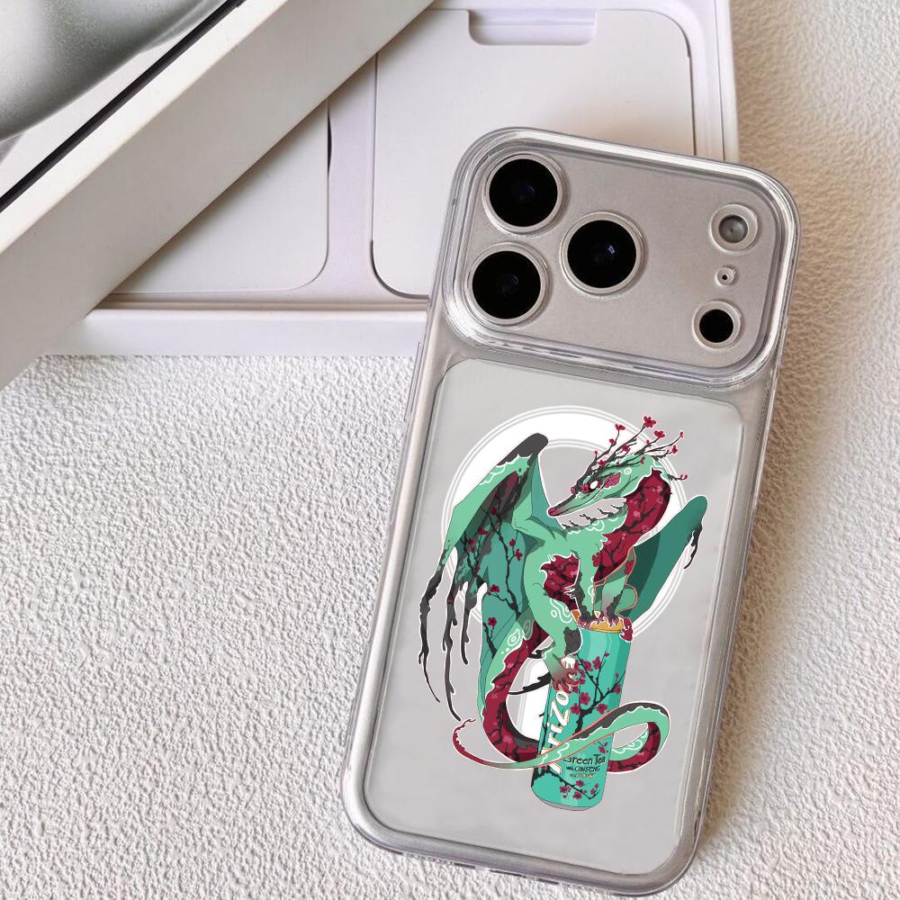 

Fashion Iced Tea Phone Case For iPhone 17 16 15 14 13 12 Pro Max Plus With Magnetic Crystal Clear Case Wireless Charge iPhone 16 Pro Max